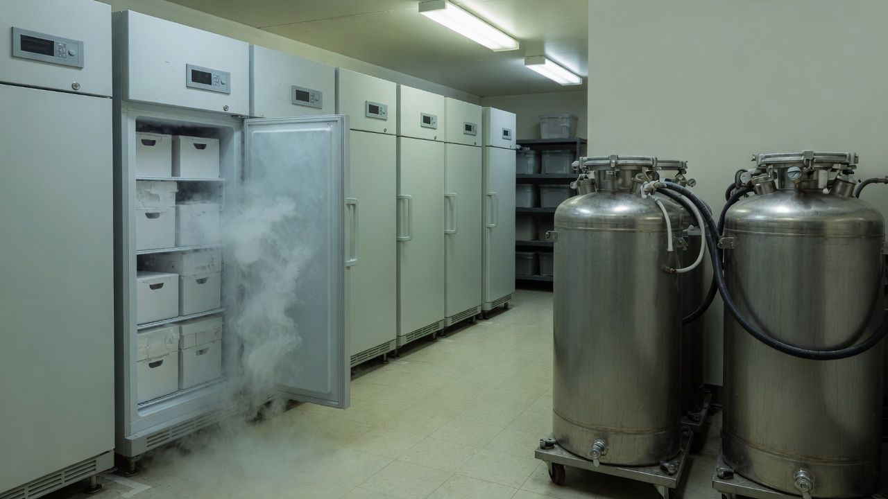 Криокомплекс банка микробиоты Transbiom: хранение донорского материала для ТФМ при −80 °C